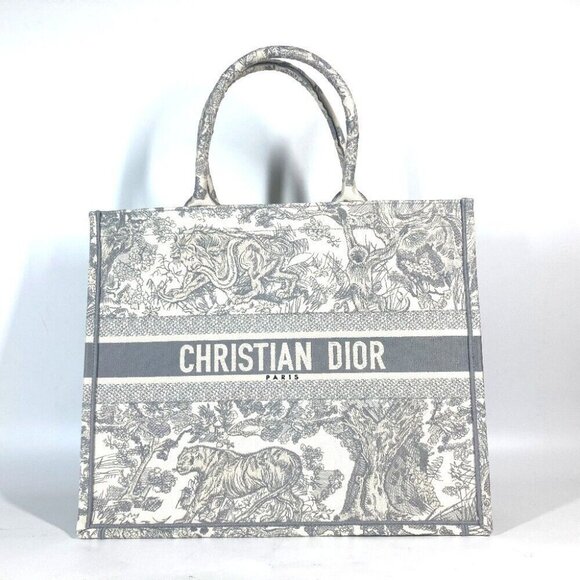 Dior Toile de Jouy embroidery book tote large Hand Bag Tote Bag - Picture 1 of 11